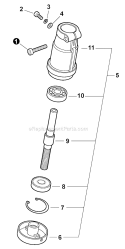 Gear Case Diagram and Parts List for GT-225 S09313001001-S09313999999 Echo Trimmer