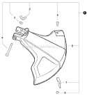 Debris Shield Plastic Diagram and Parts List for GT-225 S09313001001-S09313999999 Echo Trimmer