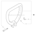Front Handle Diagram and Parts List for GT-225 S09313001001-S09313999999 Echo Trimmer