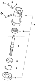 Page J Diagram and Parts List for GT-225 S09812001001-S09812999999 Echo Trimmer