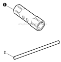 Part Location Diagram of X606000080 Echo Locking Rod