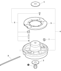 Rapid Loader Head Diagram and Parts List for GT-225 S53912001001-S53912999999 Echo Trimmer