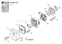 Page H Diagram and Parts List for GT-230 07001225 - 07001448 Echo Trimmer