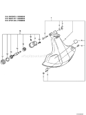 Page F Diagram and Parts List for GT-230 07001449 - 07999999 Echo Trimmer
