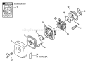 Page H Diagram and Parts List for GT-230 05002764 - 05006268 Echo Trimmer