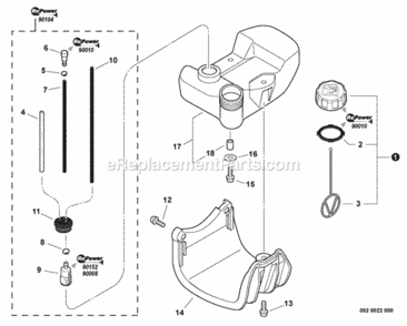 Part Location Diagram of 90104Y Shindaiwa Tune-up Kit
