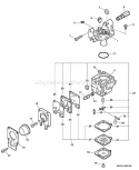 Part Location Diagram of P005000340 Echo Gasket/Diaphragm Kit