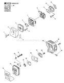 Page F Diagram and Parts List for GT-231 02001001 - 02999999 Echo Trimmer