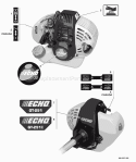 Page K Diagram and Parts List for GT-251 S72512001001 - S72512999999 Echo Trimmer