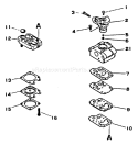 Page A Diagram and Parts List for HC-1001 001001 - 008000 Echo Hedge Trimmer