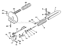 Page E Diagram and Parts List for HC-1001 001001 - 008000 Echo Hedge Trimmer