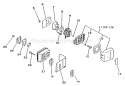 Page F Diagram and Parts List for HC-1001 008001 - 017000 Echo Hedge Trimmer