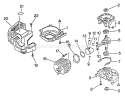 Page B Diagram and Parts List for HC-1001 017001 - 024000 Echo Hedge Trimmer