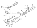 Page E Diagram and Parts List for HC-1001 017001 - 024000 Echo Hedge Trimmer