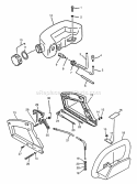 Fuel System Handles Ignition Switch Throttle Diagram and Parts List for HC-1500 Type 1E Echo Hedge Trimmer