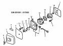 Air Cleaner SN 001001-017000 - Metal Case Diagram and Parts List for HC-1500  Echo Hedge Trimmer