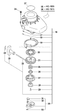 Part Location Diagram of X503004560 Echo Label-Model-Hc-151I