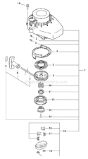 Part Location Diagram of A052000150 Echo Starter Pawl Asy