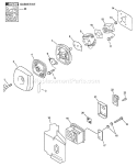 Page F Diagram and Parts List for HC-151 02001001 - 02999999 Echo Hedge Trimmer