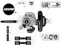 Labels and Kits Diagram and Parts List for HC-152 S94012001001-S94012999999 Echo Hedge Trimmer