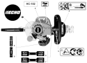 Labels and Kits Diagram and Parts List for HC-152 S94111001001-S94111999999 Echo Hedge Trimmer
