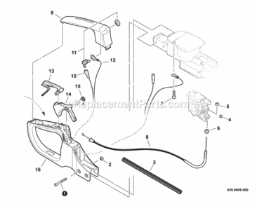 Rear_Handle_Ignition_Switch_Throttle_Cable Diagram and Parts List for HC-152 S95026001001 - S95026999999 Echo Hedge Trimmer