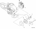 Exhaust Diagram and Parts List for HC-155 S76212001001-S76212999999 Echo Hedge Trimmer