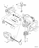 Fuel System Debris Guard Diagram and Parts List for HC-155 S83713001001-S83713999999 Echo Hedge Trimmer