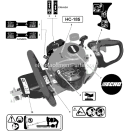 Page L Diagram and Parts List for HC-185 S76812001001 - S76812002377 Echo Hedge Trimmer