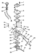 Page A Diagram and Parts List for HC-210E  Echo Hedge Trimmer