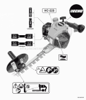 Page K Diagram and Parts List for HC-225 S64711001001 - S64711999999 Echo Hedge Trimmer