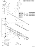 Page B Diagram and Parts List for HC-230 07001101 - 07999999 Echo Hedge Trimmer