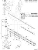 Page A Diagram and Parts List for HC-231 07001101 - 07999999 Echo Hedge Trimmer
