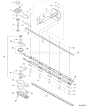 Page H Diagram and Parts List for HC-235 S64811010377 - S64811999999 Echo Hedge Trimmer