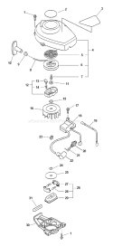 Page E Diagram and Parts List for HC-2400 Type 1E Echo Hedge Trimmer