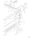 Page H Diagram and Parts List for HCA-265 S71712001001 - S71712001873 Echo Hedge Trimmer