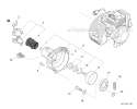 Fan Case, Clutch Diagram and Parts List for HCA-266 T43213001001-T43213999999 Echo Hedge Trimmer