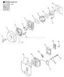 Page E Diagram and Parts List for HCR-151 02001001 - 02999999 Echo Hedge Trimmer