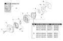 Page G Diagram and Parts List for HCR-151 06001001 - 06999999 Echo Hedge Trimmer