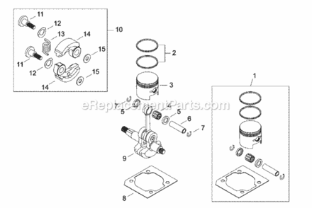 Clutch_Shoe_Piston Diagram and Parts List for LE242  Echo Edger