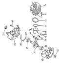 Page B Diagram and Parts List for LHB-2100 001001-003000 Echo Leaf Blower / Vacuum
