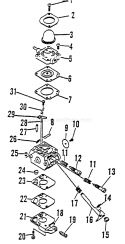 Page A Diagram and Parts List for LHD-1700 After S/N 001001-002837 Echo Hedge Trimmer