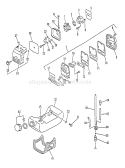 Page E Diagram and Parts List for LHE-2475 001001-002703 Echo Edger