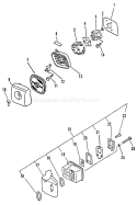 Page E Diagram and Parts List for LHS-4050 After S/N 001001 Echo Hedge Trimmer