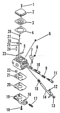 Page A Diagram and Parts List for LST-2100 001001-003000 Echo Trimmer