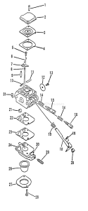 Page A Diagram and Parts List for LST-2100 003001-004501 Echo Trimmer