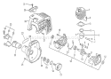 Page B Diagram and Parts List for LST-2100 003001-004501 Echo Trimmer