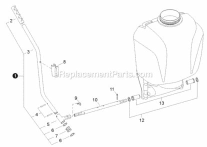 Part Location Diagram of CN011007 Echo Grip, Lever