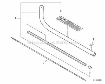 Main_Pipe_Assembly_Flexible_Driveshaft_-_Edger_Attachment Diagram and Parts List for PAS-225VP S59612001001 - S59612022000 Echo Trimmer