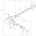 Gear Case - Edger Attachment Diagram and Parts List for PAS-225 S59511001001-S59511003000 Echo Trimmer